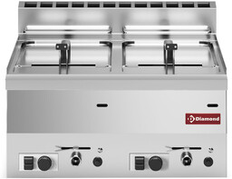Diamond Frytownica gazowa 2-komorowa nastawna 8L, 13,6kW