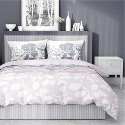 Pościel satynowa 220x200 Home Satin 11 różowa szara