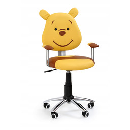 Fotel Obrotowy Kubus Eco Skóra-brązowy Żółty