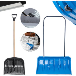Zestaw do odśnieżania zgarniacz niebieski + łopata