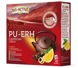 Herbata czerwona Pu-Erh o smaku cytrynowym 40 torebek