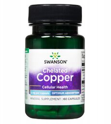 Swanson Albion Cooper, chelat miedzi, 60 kapsułek