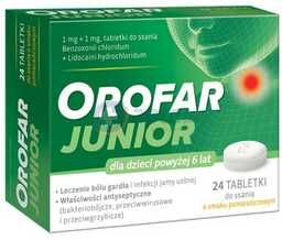 Orofar Junior x24 tabletki do ssania
