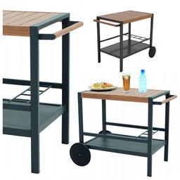 Barek ogrodowy wózek barowy aluminiowy Stolik mobilny
