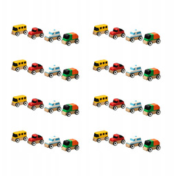 8 szt. Lillabo 4 pojazdy sportowy autobus śmieciarka