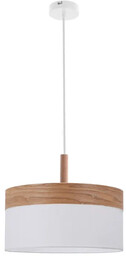 Lumes Lampa wisząca biały + drewniany - K453-Rame