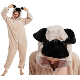 MOPS Pies Piesek PIŻAMA Kombinezon Przebranie Kigurumi Onesie