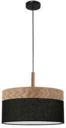 Lumes Czarno drewniana lampa wisząca - K453-Rame