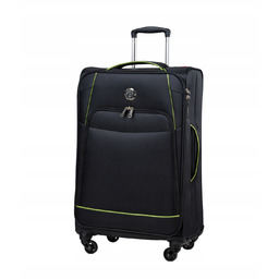 Walizka Średnia Podróżna Materiałowa Na Kółkach Puccini Czarna