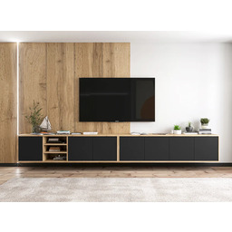 Edinos Komplet wiszących szafek rtv dąb wotan +