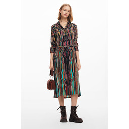 Koszulowa sukienka midi