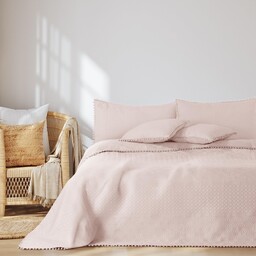 AmeliaHome Narzuta z pomponami, 260 x 280 cm,