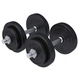 Zestaw hantli bitumicznych regulowanych 30/31 mm 2x10 Kg