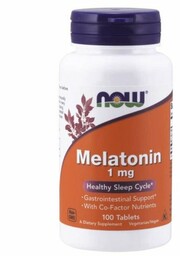 NOW FOODS Melatonina 1 mg + Niacyna +