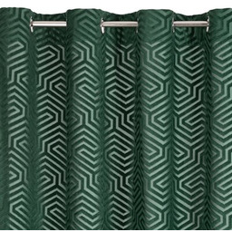 EUROFIRANY Zasłona Inga 140 x 250 cm Ciemnozielony