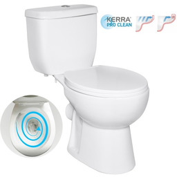 Kompakt WC 73x37,5 cm bezkołnierzowy poziom / wirowy