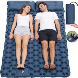 Materac Dwuosobowy Mata Turystyczna Składany Dmuchany Z Poduszką