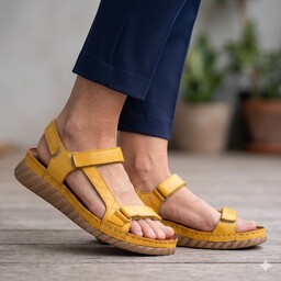 Sandały Stella 955 Żółty-9 lico