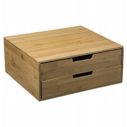 Organizer Bambusowy naturalny 2 Szuflady