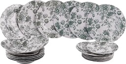 18-częściowy serwis obiadowy z porcelany, 6-osobowy zastawa stołowa,