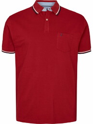 Duża Koszulka Polo z Kieszonką Czerwona NORTH 56