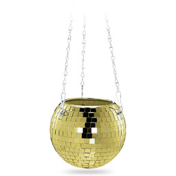 Relaxdays Kula dyskotekowa doniczka na rośliny, wisząca doniczka,