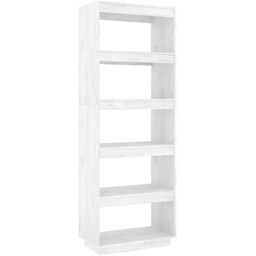 Edinos Biały wysoki regał z litego drewna H7-S72