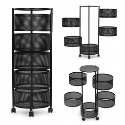 Regał kuchenny pomocnik organizer obrotowe półki 5 poziomów