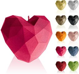Candellana Heart Low-Poly - Świeca na walentynki -