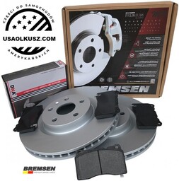 Przednie klocki + tarcze hamulcowe 345mm Buick Regal