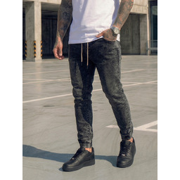 Spodnie męskie jeansowe joggery czarne Denley Donato