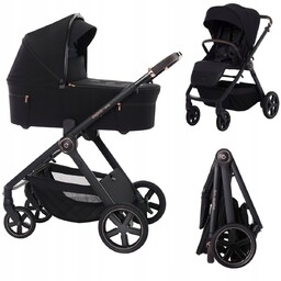 Espiro Only 2025 Wózek Głęboko-Spacerowy 410 Stylish Black