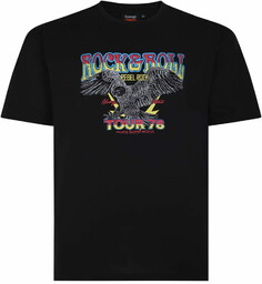 Duży T-shirt Męski Czarny ESPIONAGE