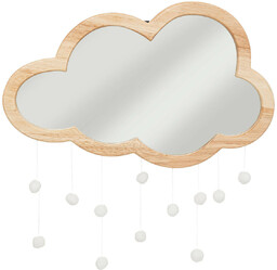 Lustro chmurka z pomponami, 40 x 36 cm