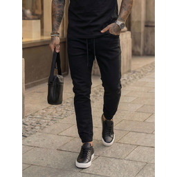 Spodnie męskie jeansowe joggery czarne Denley Davide