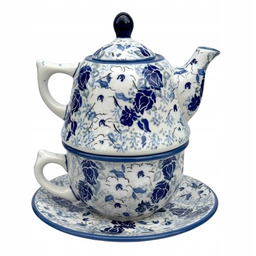 Czajnik Z Filiżanką 0,3L Ceramika Bolesławiec JZ68