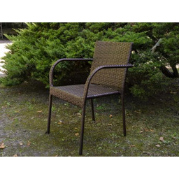 Krzesło do ogrodu z technorattanu SOTTILE brąz