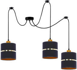 Lumes Lampa wisząca abażurowa typu pająk czarny +