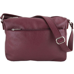 Barberinis Torebka ze skóry naturalnej - listonoszka Bordowa