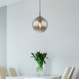 Globo Lampa wisząca szklana Samos, możliwość ściemniania, aluminiowy