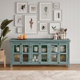 Komoda Avola Livin Hill Miętowa Rustykalna 178 cm