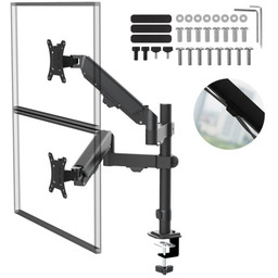 MACLEAN UCHWYT NA 2 MONITORY,SPRĘŻYNA GAZOWA, 17"-32", 2-10KG,