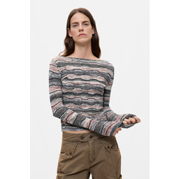 Desigual Cienki sweter w paski