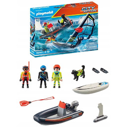 PLAYMOBIL 70141 surfer i ponton ratowniczy z psem