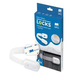 SIPO Zabezpieczenie szafek i szuflad SBS-217 (6 sztuk)