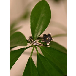 Pierścionek srebrny regulowany - Dzwoneczek szary