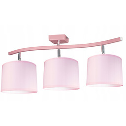 Lampa sufitowa żyrandol Fala 3 różowa wisząca lampy