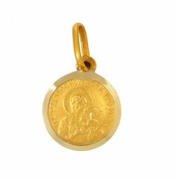 Złoty medalik z wizerunkiem Matki Boskiej Częstochowskiej ME.00064
