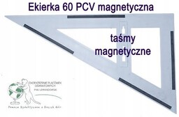 Ekierka Trójkąt Tablicowy 60  Biały Magnetyczny