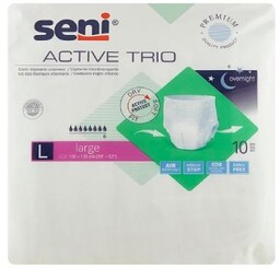 SENI ACTIVE TRIO LARGE Elastyczne majtki chłonne, 10szt.
